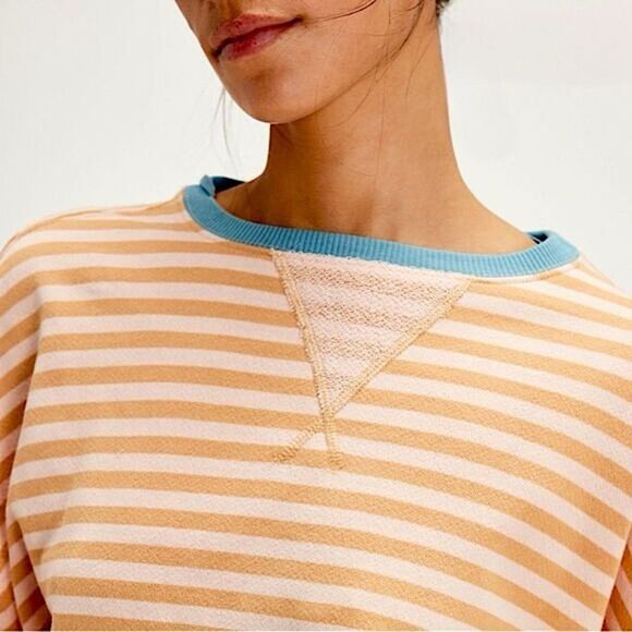 Free People Classic Striped Crewneck Sweatshirt - Picture 2 of 15